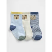 Otroške nogavice GAP Brannan Bear, 3 pari - fantje