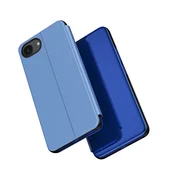 HURTEL Ovitek Clear View s preklopnim pokrovčkom za iPhone 16e – moder