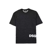 DSQUARED2 Majica siva/črna/bela