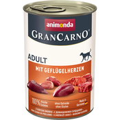 ANIMONDA GranCarno Kompletna mokra hrana za odrasle pse, Sa pilecim srcim, 1-6 godina starosti, 400 g