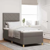 vidaXL vidaXL Postelja z vzmetnico z vzmetnico Taupe 90 x 190 cm blago, (5000128504)