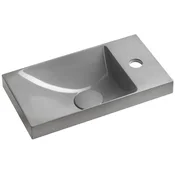 SAPHO Elegantno Betonirano Umývátko AGOS 40x22cm, Levo/Desno, Siva Pololeškasta