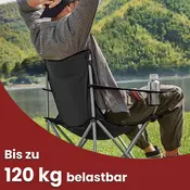 Songmics Komplet kamp stolov 2 kosa 52x84x81 cm črna