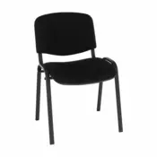 eoshop Pisarniški konferenčni stol ISO NEW, črn, zložljiv, kovinsko ogrodje, 110 kg