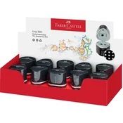 Strižnik, za stojalo, s tremi luknjami, z nabojnikom, FABER-CASTELL Grip 2001 Trio, črn, 10 kosov