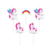 GoDan Sveče za torto 5 kosov Unicorn -