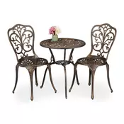 Northix 3-delna starinska kovinska bistro garnitura 60 cm za teraso