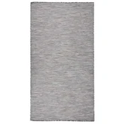Vidaxl Zunanja preproga ploščato tkanje 80x150 cm rjava in modra