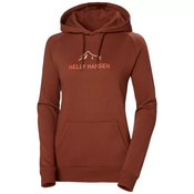 Helly Hansen Ženski pulover s kapuco F2F COTTON Rjava