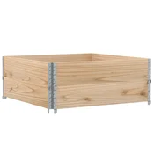 Vidaxl Paletni okvirji 2 kosa 100x100 cm trdna borovina