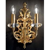 Casa Padrino luxury baroque crystal double wall lamp gold 22 x 12 x H. 33 cm - Magnificent wall light in baroque style - Baroque lights - Noble & Magnificent - Luxury Quality - Made in Italy