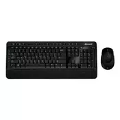 Microsoft 3050 (PP3-00023) komplet bežična tastatura crna+bežični optički miš crni