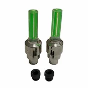 Car 888 Accessories Svetlece kapice ventila, 2 komada, Zelene
