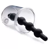 Tom of Finland Rose Bud Cylinder with Beaded Silicone Insert Black