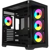 Krux Računalniško ohišje KRUX Tano Midi Tower, RGB osvetlitev, steklena bočnica