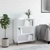 Ormaric s policama sjajni bijeli 69,5 x 32,5 x 90 cm drveni