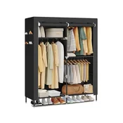 Songmics Omara Tkanina Omara 45x127x180 cm Črna