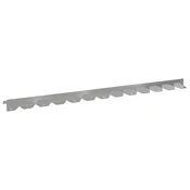 Vidaxl Robovi trave 20 szt. 102 x 4 x 4 cm Jeklo Srebrna