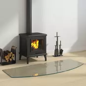 vidaXL Steklena plošča za kamin Transparentno 120 x 50 cm Steklo