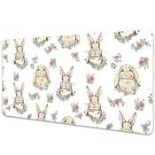 Decormat Podloga za pisalno mizo Light brown rabbits 100x50 cm