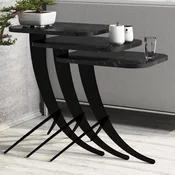 Hanah Home Set klub stočića Pion, 3 komada, Crni
