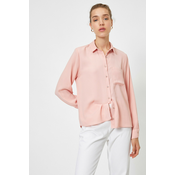 Koton Womens Pink Classic Collar Shirt