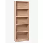 Polica za knjige sa 5 polica svetli hrast