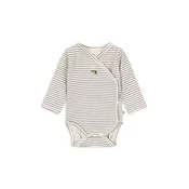 Konges Slojd  body za dojenčke bombaž z elastanom BASIC LS NEWBORN BODY GOTS