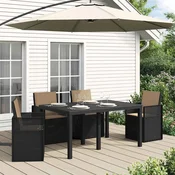 vidaXL vidaXL Blazine za sedež in hrbet 4 pcs Taupe 47 x 45 x 2 cm Poliester, (5000232297)