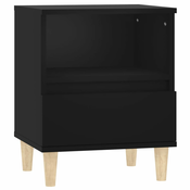 MAISON CHIC Nočna omarica - Nočna miza črna 40x35x50 cm, (21687960)