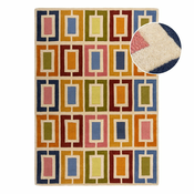 Ručno rađen vunen tepih 80x150 cm Retro Blocks – Flair Rugs
