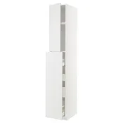 METOD / MAXIMERA Vis.elem. s izvlac.funkc. 1vr/4fiok, bela/Stensund bela, 40x60x240 cm