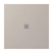 TRENECA Pladenj za prhanje iz litega marmorja 100x100 cm, ki ga je mogoče rezati po vaših željah, bež mat - Bež - 100x100x3 cm - Polysan - TRENECA - 24 - Liti marmor - 1000 - Kvadratni - 1000 - 30 - 90 - 14
