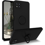 Silikonski ovitek Liquid Ring za Xiaomi Redmi 9C - črn