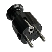 Preprost vtič Uni-Schuko 16A, 230V, črn, 24 kos