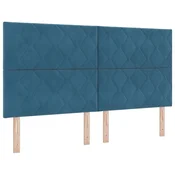 Vidaxl Vzglavje Temno modra 180 cm Žamet