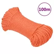 Radno uže narancasti 6 mm 100 m od polipropilena