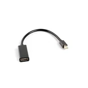 Lanberg mini Displayport muški na HDMI ženski adapter - 20 cm - crni AD-0005-BK