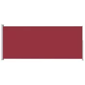 Uvlaciva bocna tenda za terasu 180 x 500 cm crvena