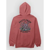 Salty Crew Kraken Monst moški pulover s kapuco washed red