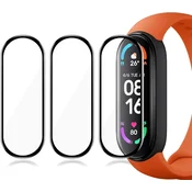 shumee 3X KALJENO STEKLO ZA PAMETNI PAS XIAOMI MI BAND 6 ČRN OKVIR