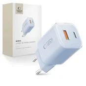 slomart Polnilnik Tech-Protect NCM33W 2-vratni PD33W/QC3.0 - moder