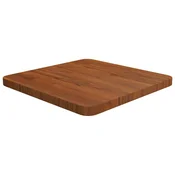 Vidaxl Kvadratna mizna plošča tem. rjava 40x40x2,5 cm trdna hrastovina
