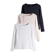 The Set Bluza ecru/črna/bela