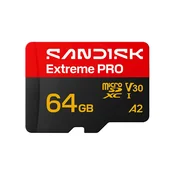 SDXC SanDisk micro 64GB Extreme PRO, 200/90MB/s, UHS-I, V30, U3, A2, adapter