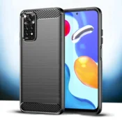 Infostyle Silikonski ovitek carbon za Xiaomi Redmi Note 11 Pro 4G/5G - Črna Črna/TPU silikon