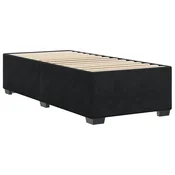 Vidaxl Posteljni okvir brez vzmetnice črn 100x200 cm žamet