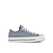 Modne superge Converse Chuck Taylor All Star Lift Platform Gingham A13664C Mornarsko modra