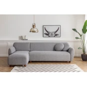 Atelier del Sofa Ugaona garnitura Eddy 162x273cm, Svetlosiva