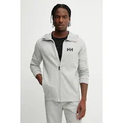 Sportska dukserica Helly Hansen TECH SWEAT boja: siva, s kapuljacom, melanž, 34498